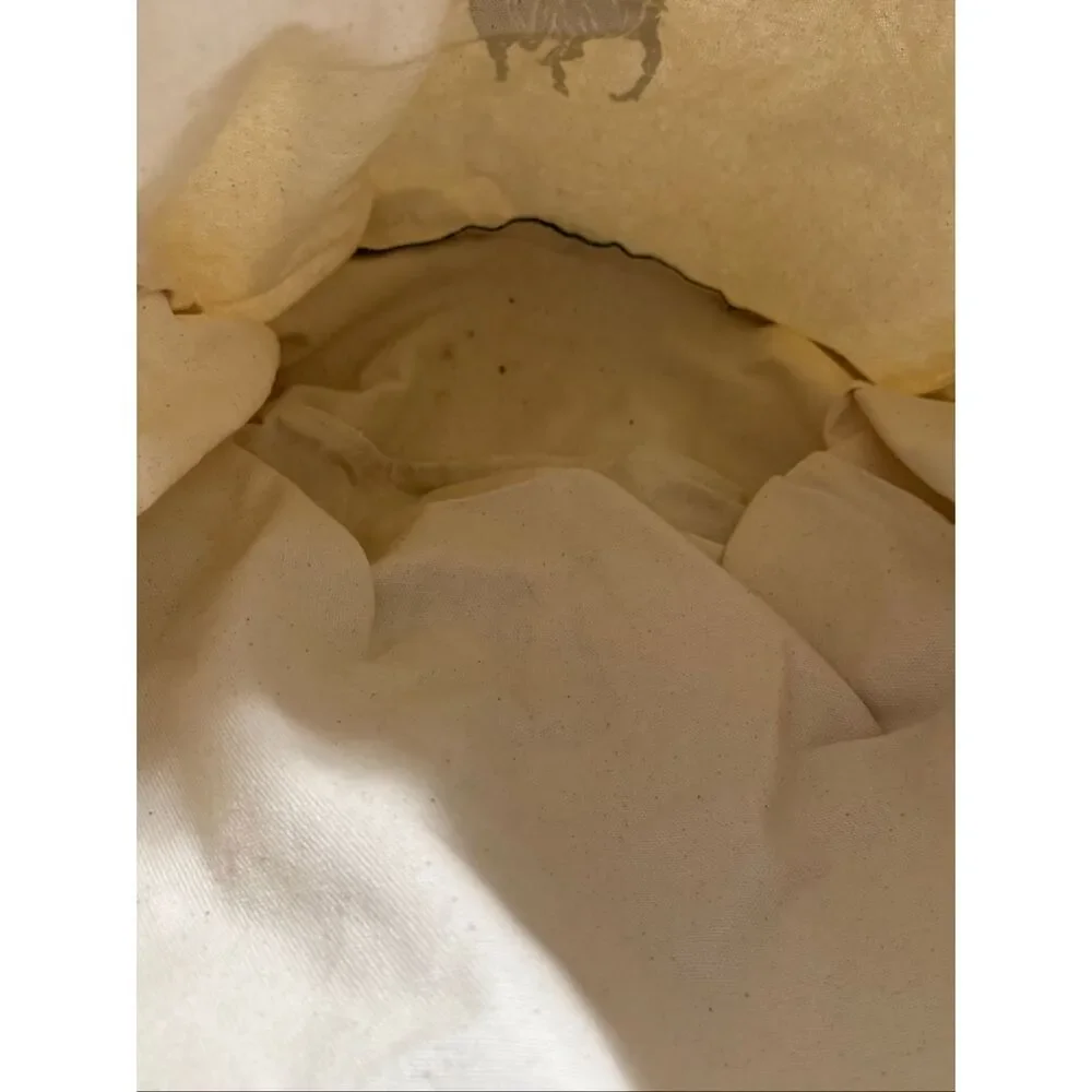 Polo Ralph Lauren Tote Bag 100% Cotton Canvas Green Logo Graphic Pony New - Picture 3 of 5